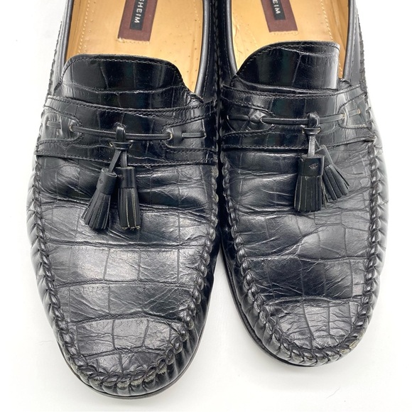 Florsheim Loafers Pisa tassel crocodile black SZ 13. main image 9